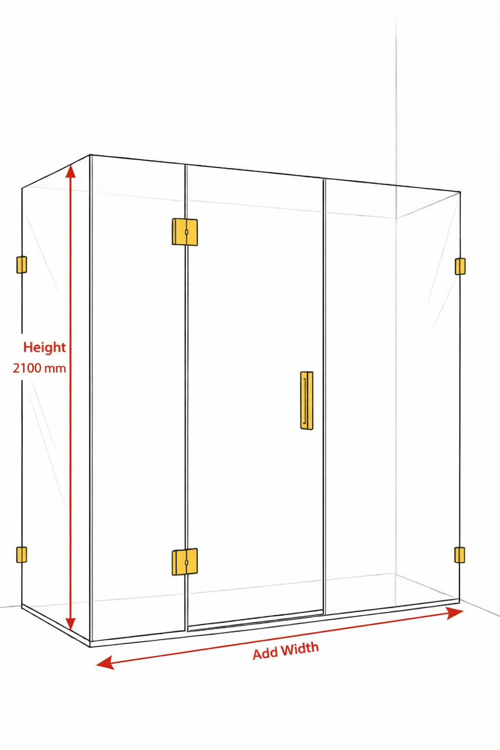 Front width (Dimension-A) illustration
