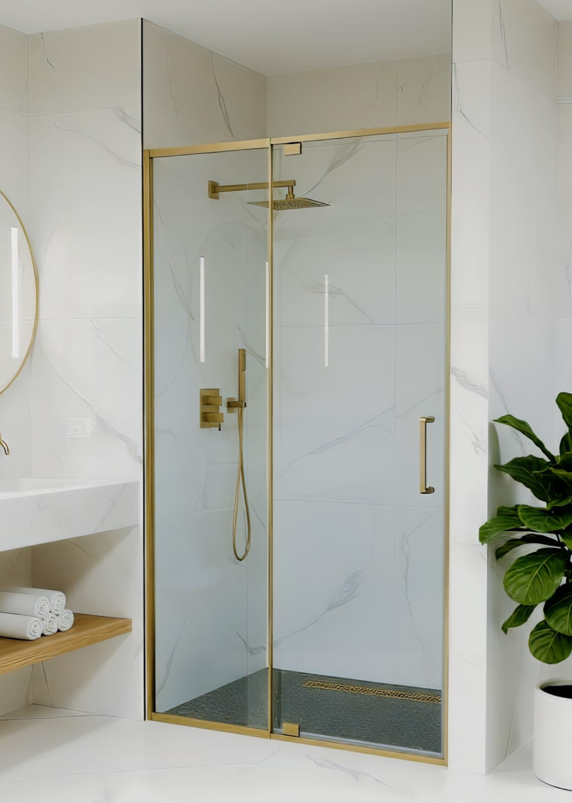 Wall-to-Wall — Brushed Gold finish