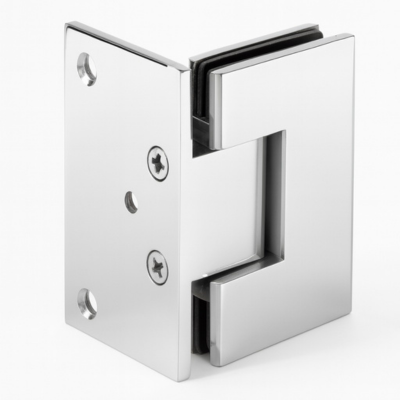 Stainless Steel L Hinge 90 degree — Chrome