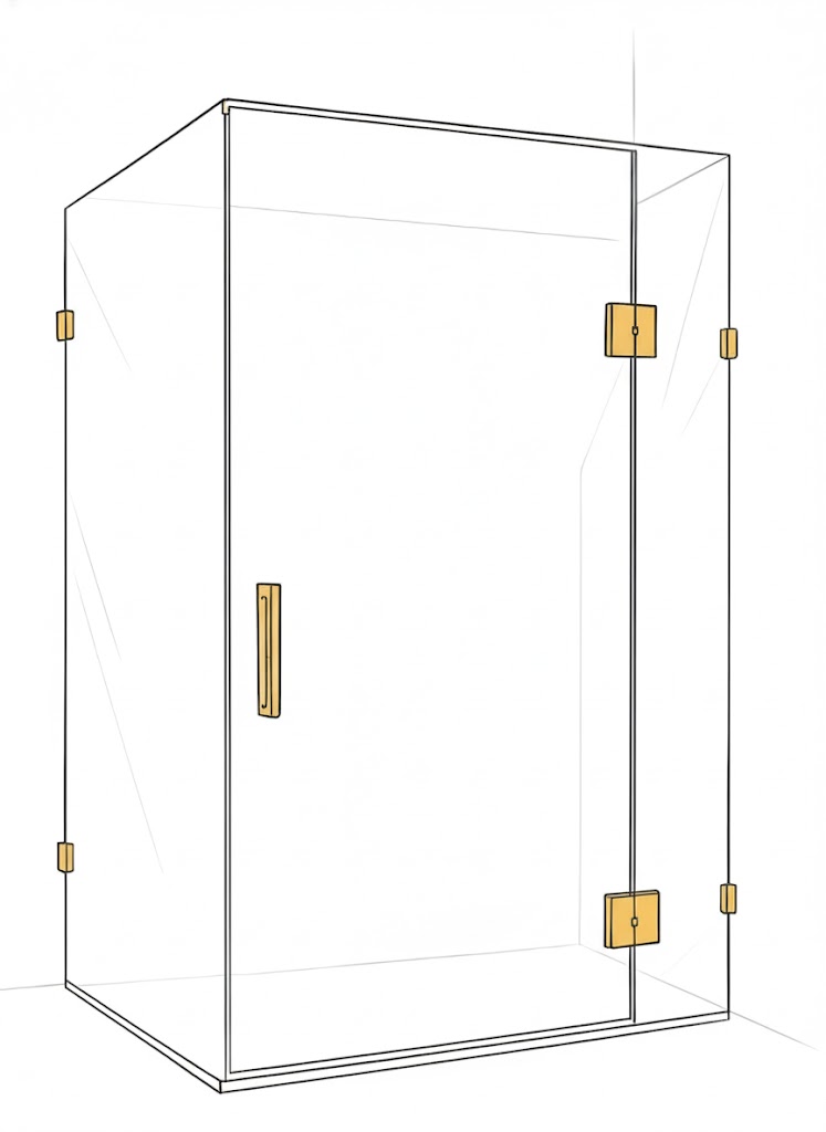 Corner Shower Screen (3 Panels)