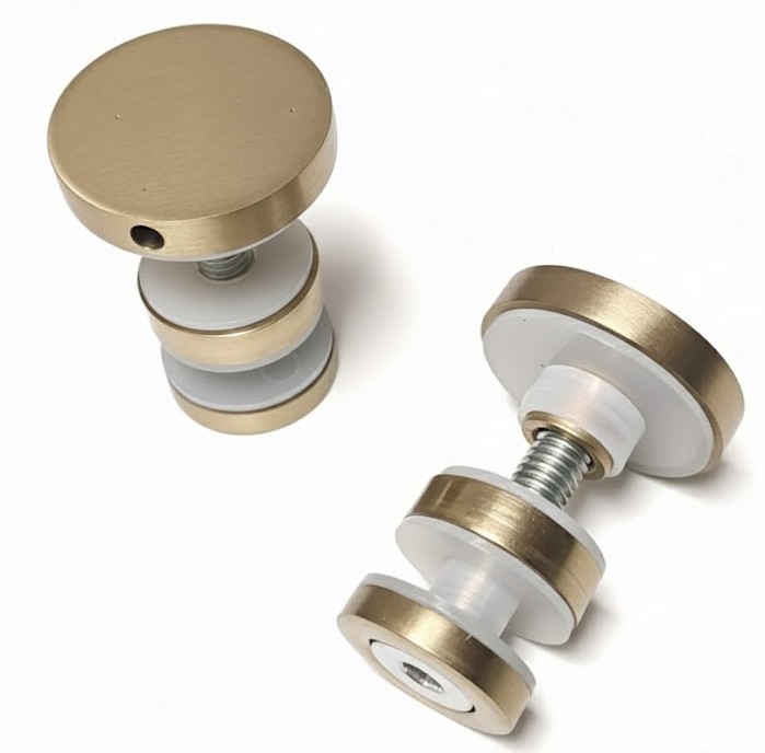 FIX Panel Rail connector — Brushed Gold