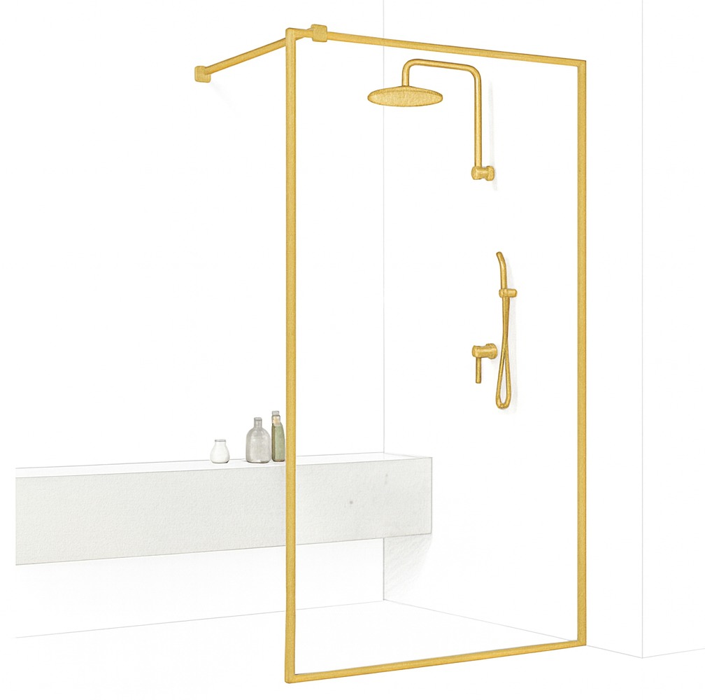 Framed walk-in shower screen