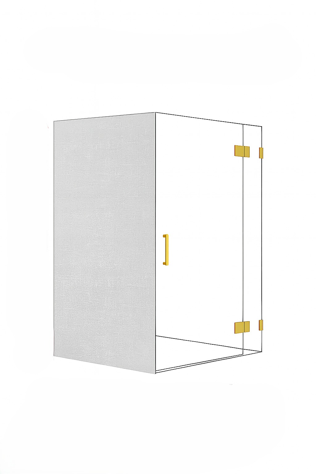 Wall-to-Wall (2 Panels) Hinge Glass to Glass