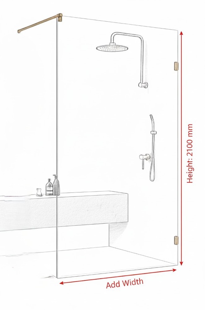Sliding door width (Dimension-A) illustration