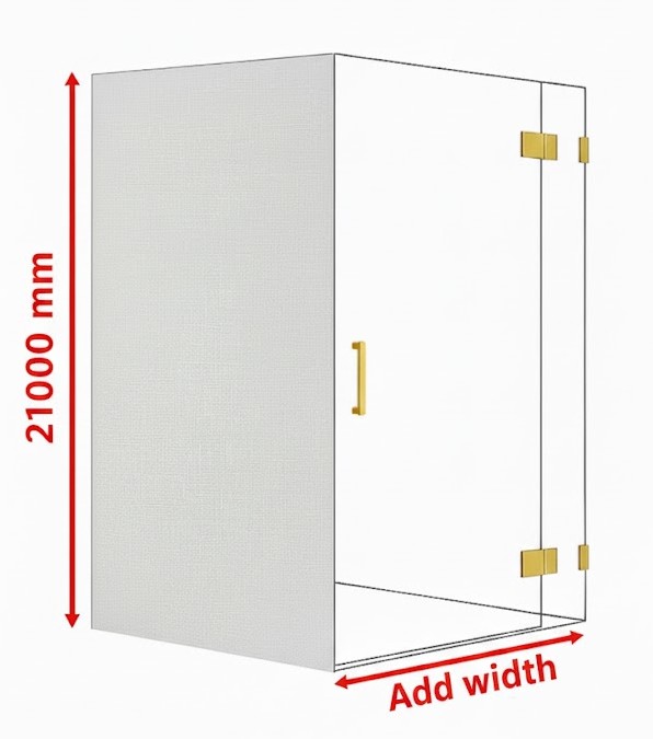 Sliding door width (Dimension-A) illustration