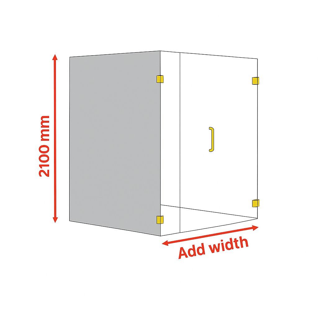 Sliding door width (Dimension-A) illustration