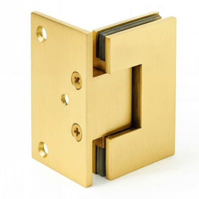 Stainless Steel L Hinge 90 degree — Brushed Gold