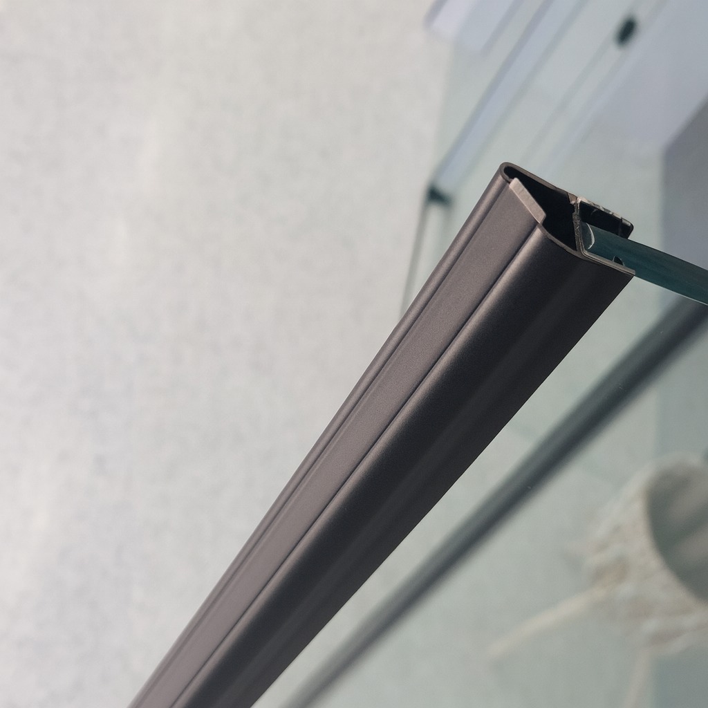 Magnetic Door Seal 6mm × 2 (Semi Frameless) — Gunmetal
