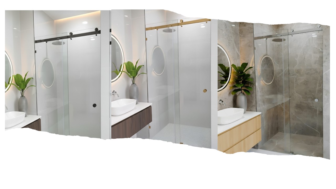 Sliding 2 Panel Wall-to-Wall shower screen