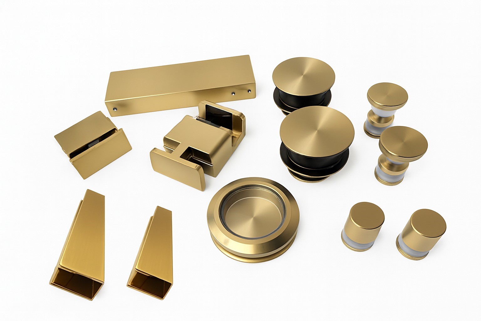 Brushed Gold U-Channel hardware