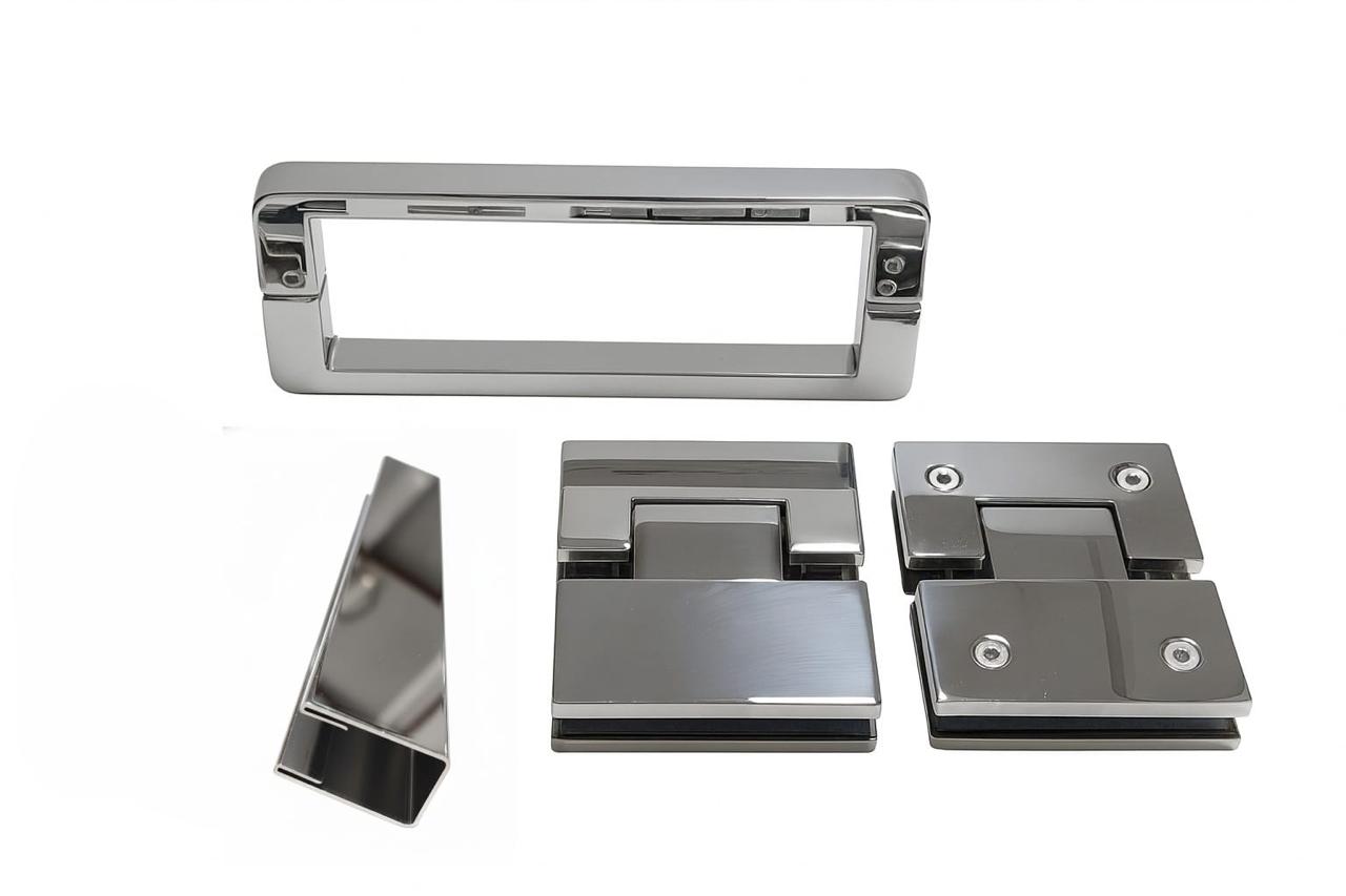  Frameless Wall To Wall Hardware — U Channel — Chrome